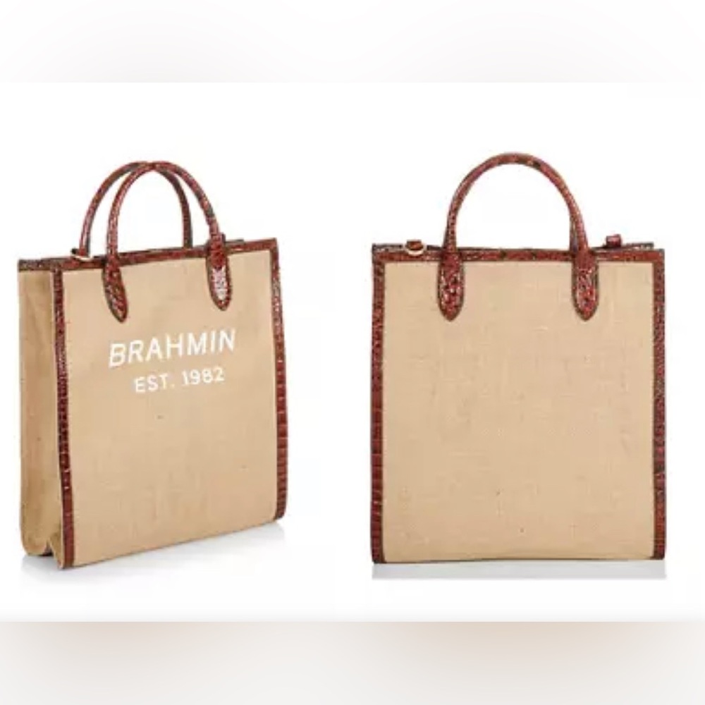 Women’s Handbag BRAHMIN Bag Monique - Pecan Wharf AUTHENTIC NWT - Picture 6 of 7